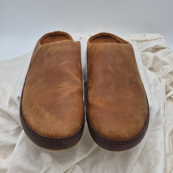 OluKai Kuʻu brown suede slip-on shoes Leather Mules Men’s size 11 main image 4